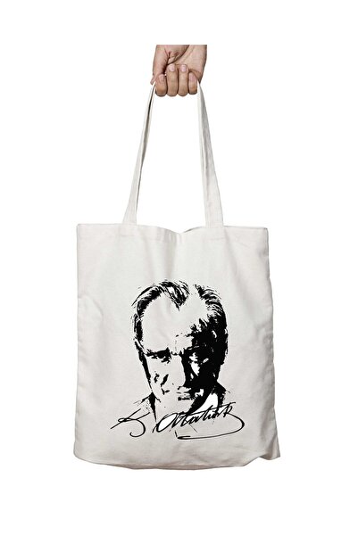 ART HEDİYE Ataturk Two Side Lasting and Washable Shoulder Tote Bag - Best Sol...