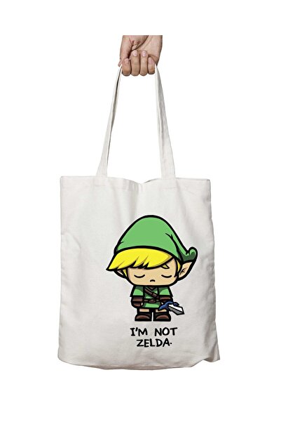 ART HEDİYE Teefury Im Not Zelda - Двостороння міцна та пранна сумка через плече