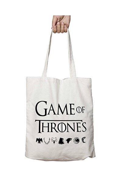 ART HEDİYE شعار Game Of Thrones - حقيبة كتف تدوم طويلاً وقابلة للغسل على الجا...