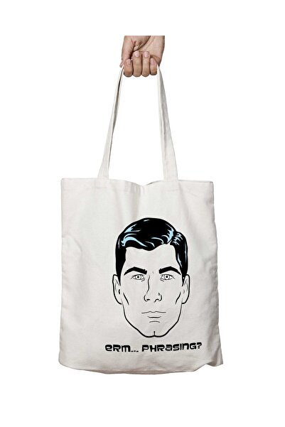 ART HEDİYE Sterling Archer Erm Phrasing - Двостороння міцна та пранна сумка з...