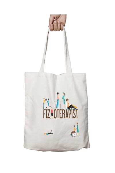 ART HEDİYE معالج طبيعي - حقيبة كتف دائمة قابلة للغسل، للشاطئ والمدرسة