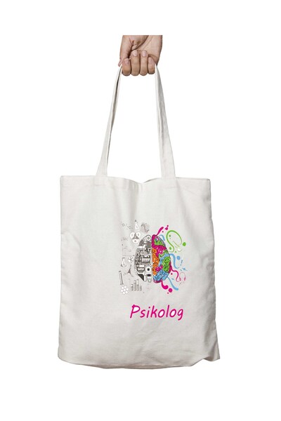 ART HEDİYE Psychologist Two Sides Washable Permanent Shoulder Tote Bag - for ...