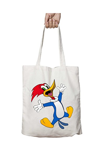 ART HEDİYE Woody 2 Woodpecker Two Sided - Washable School and Beach Shoulder ...
