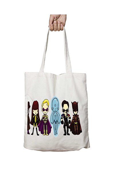 ART HEDİYE Watchmen - Two Sided, Washable Shoulder Tote Bag