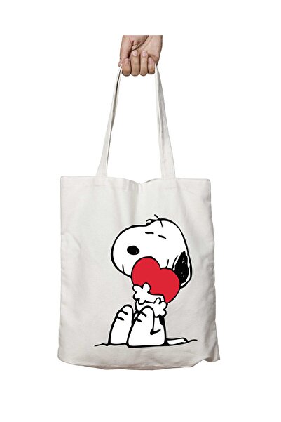 ART HEDİYE Snoopy Love - Двостороння міцна та пральна сумка через плече