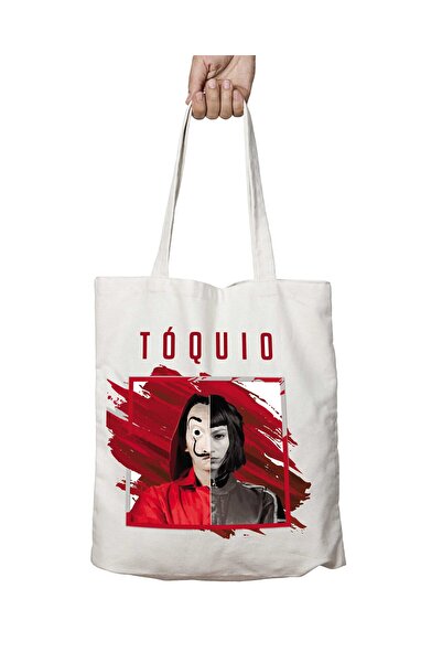 ART HEDİYE La Casa De Papel Toquio - حقيبة كتف ثابتة وقابلة للغسل على الجانبين