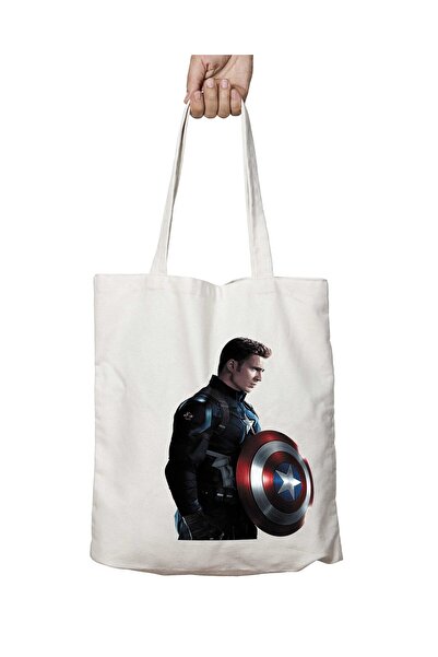 ART HEDİYE درع كابتن أمريكا - حقيبة كتف تدوم طويلاً وقابلة للغسل على الجانبين