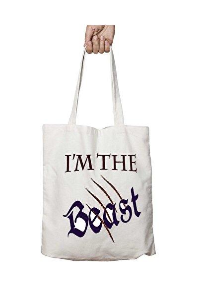 ART HEDİYE Two Sides Permanent Washable Beauty Beast School and Beach Shoulde...