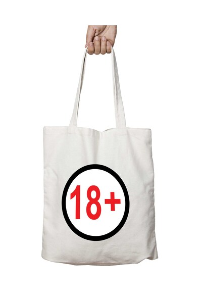 ART HEDİYE 18 Symbol Washable Permanent Shoulder Tote Bag - for School and Beach