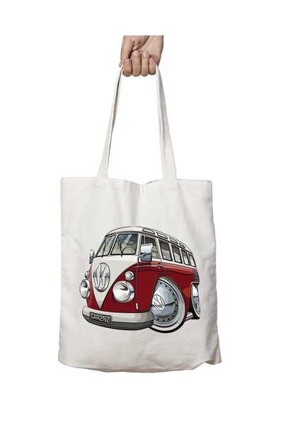 ART HEDİYE Volkswagen Hb Two Sides - Lasting and Washable Shoulder Tote Bag