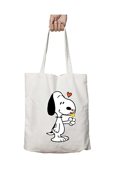 ART HEDİYE سنوبي دوج - حقيبة كتف ثابتة وقابلة للغسل على الجانبين