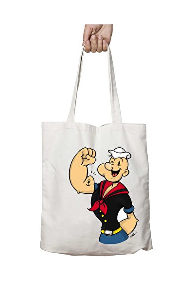 ART HEDİYE Geantă de umăr Popeye, durabilă și lavabilă, pe două fețe - pentru...