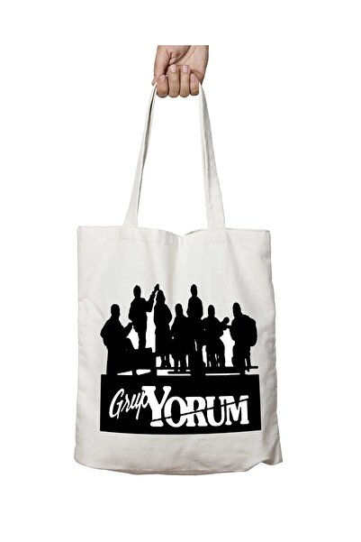 ART HEDİYE Ομαδικό σχόλιο - Διμερής μόνιμη και πλενόμενη υφασμάτινη τσάντα ώμου