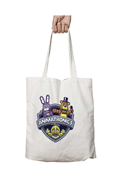 ART HEDİYE Animatronics Maniacs One Night - Двостороння міцна та пранна сумка...