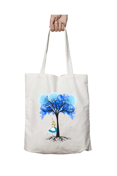 ART HEDİYE Alice no Pais das Maravilhas - Двостороння міцна та пранна сумка ч...