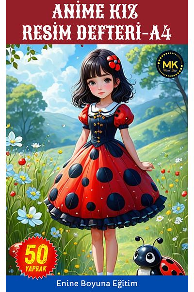 Enine Boyuna Eğitim Anime Painting Book for Medium Kids