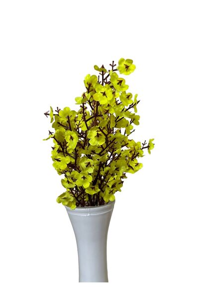 Lilac Home Yapay Çiçek 5 Dallı Sarı Bahar Dalı