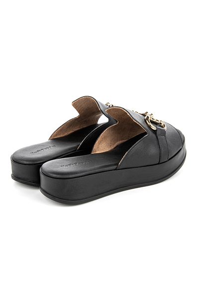 Hush Puppies Asan ( 624219 ) - Stylish Genuine Leather Anatomical Women's Slippers, Buckle