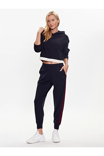 Tommy Hilfiger interlok kumaş regular fıt lastikli eşofman altı