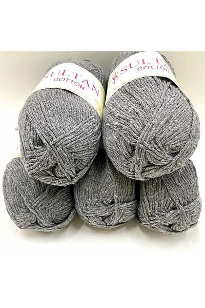 orhanucuzluk 5 Τεμάχια Sultan Cotton Amigurumi Σκούρο Γκρι