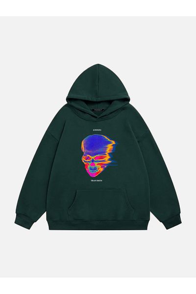Mad&Calf Φούτερ Unisex Oversize Fleece Hooded - Tran Smit6 Printed