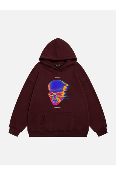 Mad&Calf Φούτερ Unisex Oversize Fleece Hooded - Tran Smit6 Printed