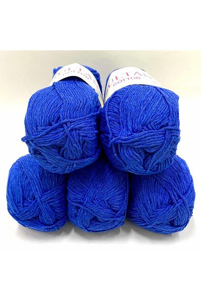 orhanucuzluk 5 τεμάχια Sultan Cotton Amigurumi Υφάδι Σαξ Μπλε