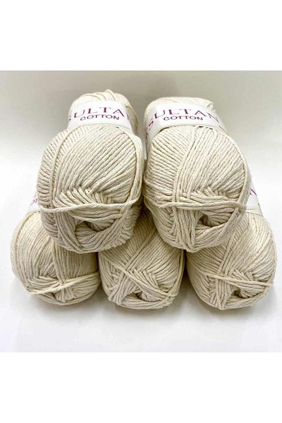 orhanucuzluk 5 Τεμάχια Sultan Cotton Amigurumi Νήμα Εκρού Κρεμ