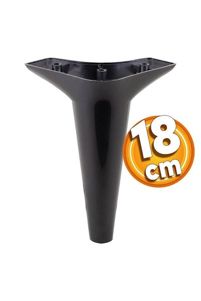 Badem10 Aspen Mobilier de lux Canapea Fotoliu Unitate TV Consolă Picior Picioare 18 Cm Picior Negru (4 BUC.)