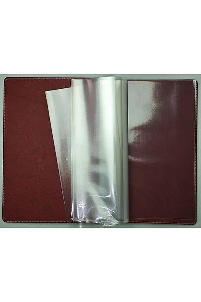 ankara menü A4 Transparent Leather Screw Mounted - Plated Cloth Patterned (1 Piece)