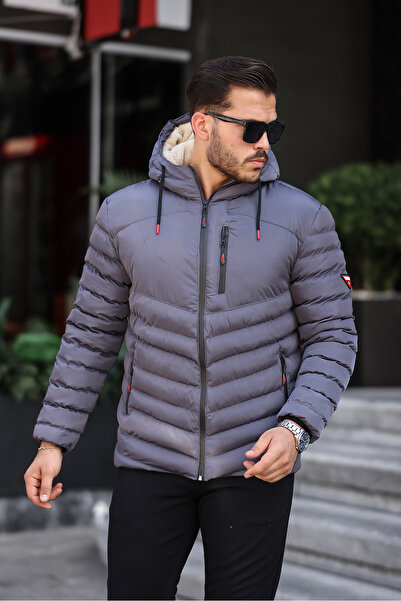 Helen Goods Ανδρικό Προσωπικό Φουσκωτό Παλτό - Αδιάβροχο και Ψυχρό, Με Κουκούλα, Εσωτερική Γούνα