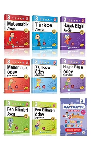 Mutlu Yayıncılık Mutlu 3 Sınıf Tüm Dersler Soru Avcısı Yaprak Test Matematik Test Kitabı