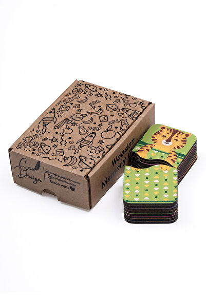 ceodesign Bebekler İçin Ahşap Baby Puzzle Seti 6 - 24 Ay Erken Eğitim