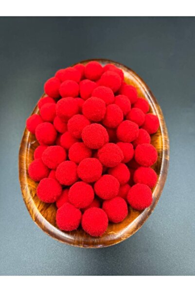 KARAASLAN kırmızı Yumuşak Ponpon Peluş 200 Adet
