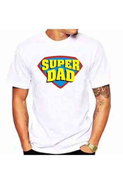 Hediye Panayırı تي شيرت سوبر داد أبيض للرجال