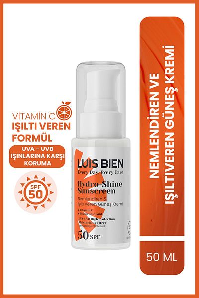Luis Bien SPF 50 Sunscreen - Moisturizing and Radiating, High Protection, Bright Skin