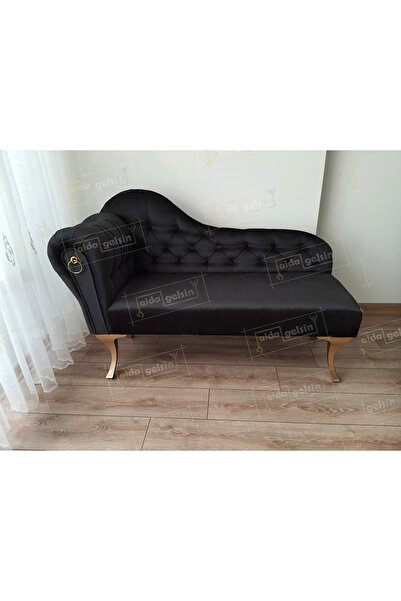 aldagelsin Dekoratif Bihter Koltuk Josefin Puf 130 cm Gold Ayak