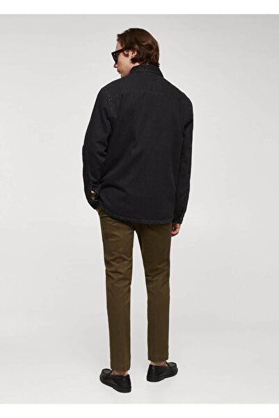 MANGO Man Kapitone denim gömlek ceket