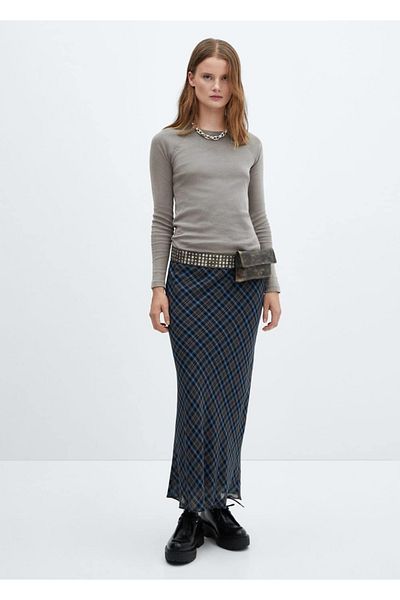 MANGO Woman Round Neck and Washed T-Shirt
