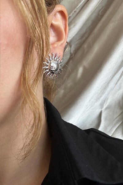 New Obsessions 18K Altın Kaplama Güneş Figürlü Kadın Küpe