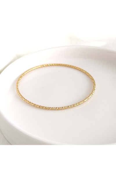 Güler Yüzlü Silver 6,5 CM ÇELİK İNCE LAZER DESENLİ AJDA BİLEZİK 1 ADET