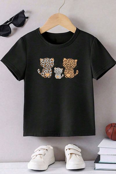 Pink Sky Designed Backless Cats T-Shirt
