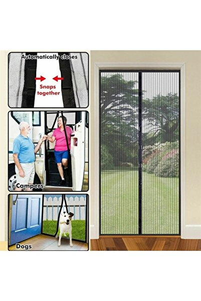 LOVYCO Pratik Manyetik Mıknatıslı Kapı Sinekliği Tülü 60 X 210 Cm
