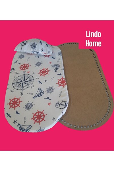 LindoHome Ahsap puset seti, Ahsşap örgü kiti 4 mm  mdf , yatak ve yastıklı se...