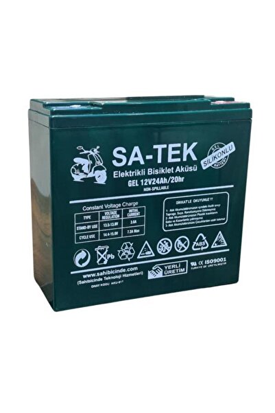 Satek 5'lİ Set 12v 24 Ah Elektrikli Motosiklet Aküsü ve 60v 24ah Elektrikli Bisiklet Şarj Alet