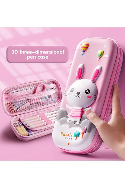Go Veform Eva Case Geantă pentru creion pentru copii în relief 3D roz OKÇ6674