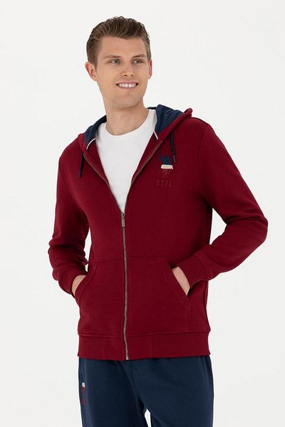 U.S. Polo Assn. Ανδρική ζακέτα Claret Red