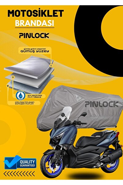 pinlock YAMAHA XMAX Uyumlu Su Geçirmez Dayanıklı Gri Motosiklet Brandası MİFLONLU KALIN KUMAŞ CLİPSLİ