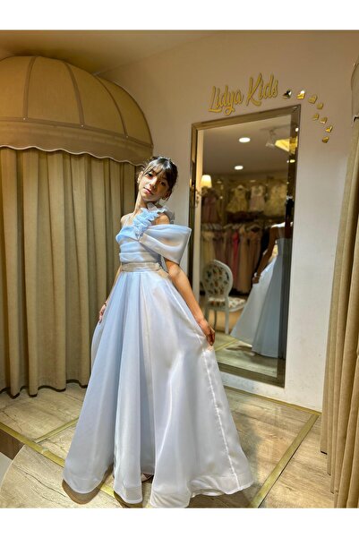 Lidya Kids FIRFIRLI TEK OMUZ ORGANZE ABİYE