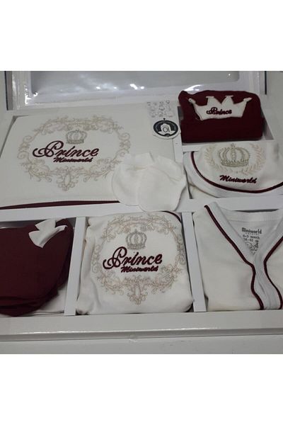 Miniworld Baby Boy Prince 10-Piece Hospital Release Bodysuit Set Gift Set Baby Gift Birth Gift